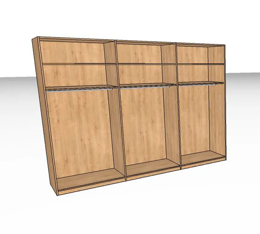 Drehtürenschrank 6-trg. detail