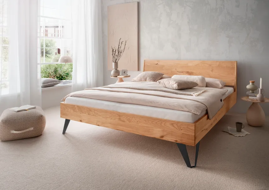 Massivholzbett 160x200 cm milieu