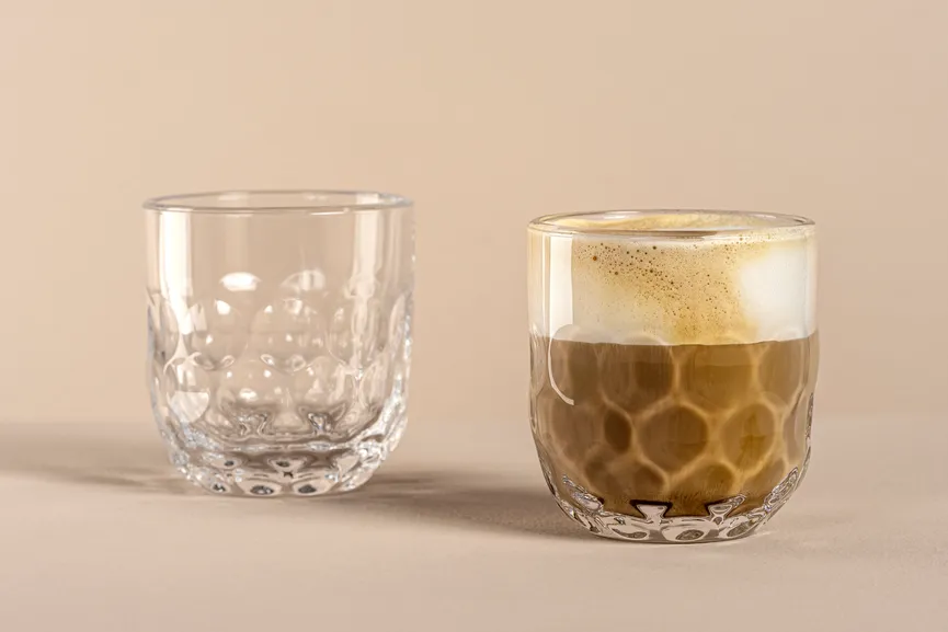 Becher "Gocce" 2er-Set klar milieu