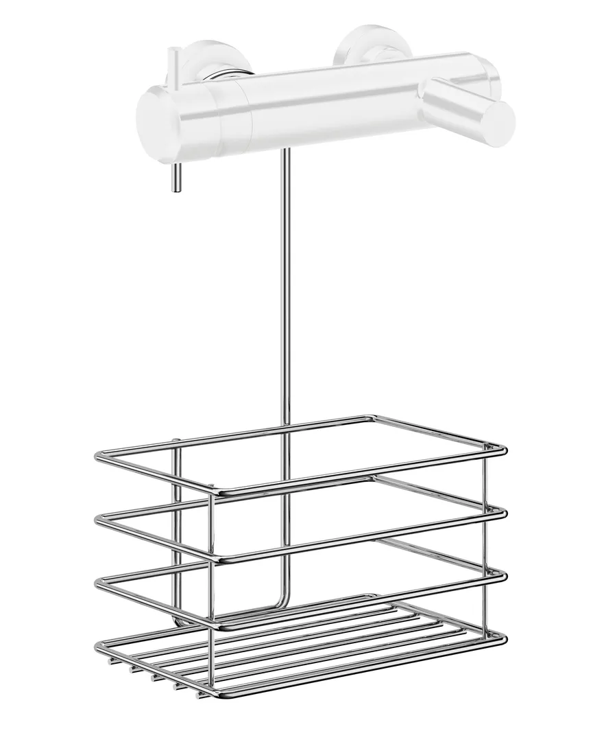 Duschkorb Edelstahl verchromt milieu