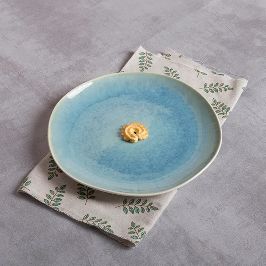 Speiseteller "Antonia" blau milieu