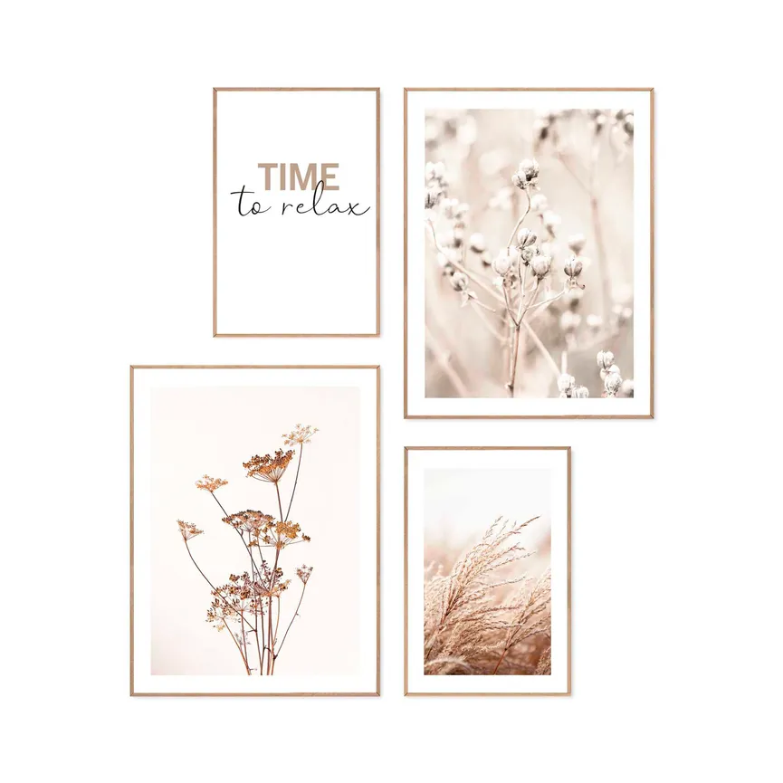 Bild gerahmt  4er-Set hauptaufnahme