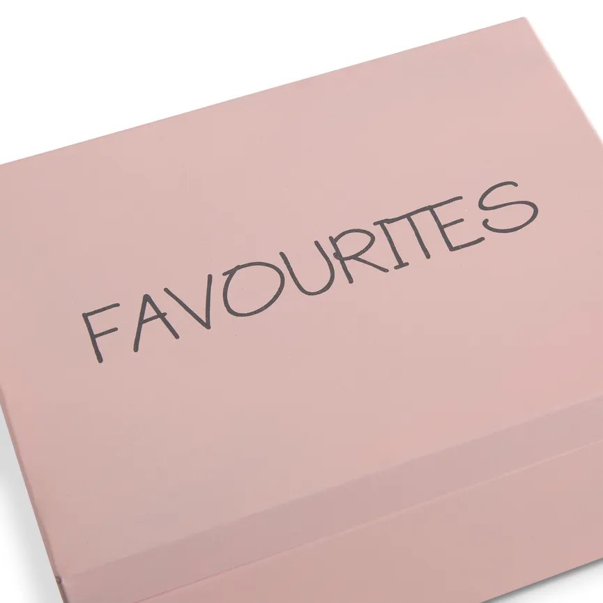 Kiste "Favourites" rosa detail