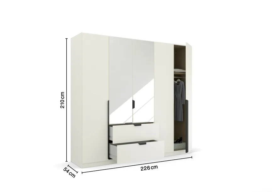 Drehtürenschrank 5-trg. detail