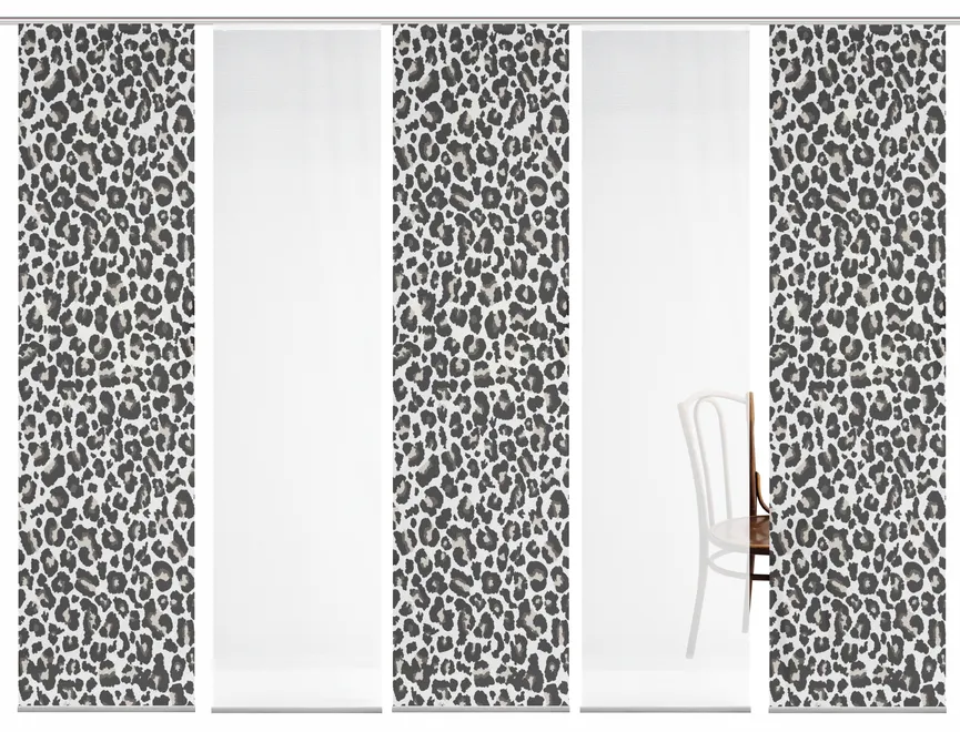 Schiebevorhang Leopard 5er Set detail