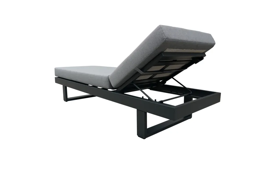 Sofaliege Anthrazit Aluminium detail