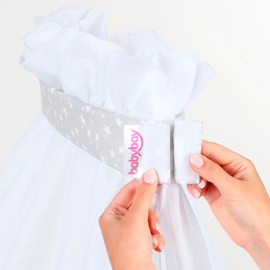 Himmel perlgrau Sterne weiß detail