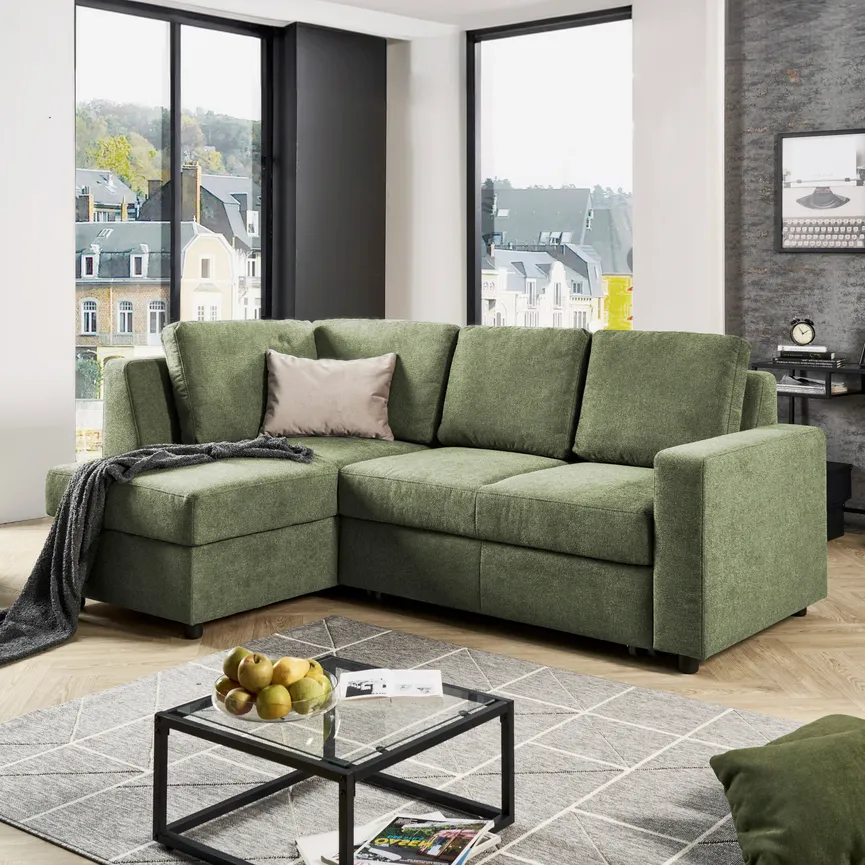 Schlafsofa Ecke o.Bettkasten milieu
