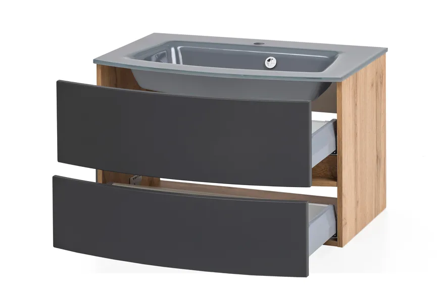 *Waschtisch-Set grau dimensionsmarker