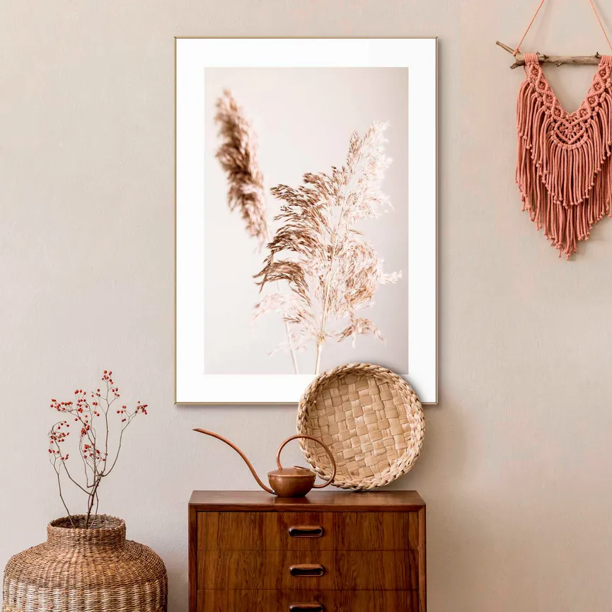 Bild gerahmt "Shadow Grass" milieu