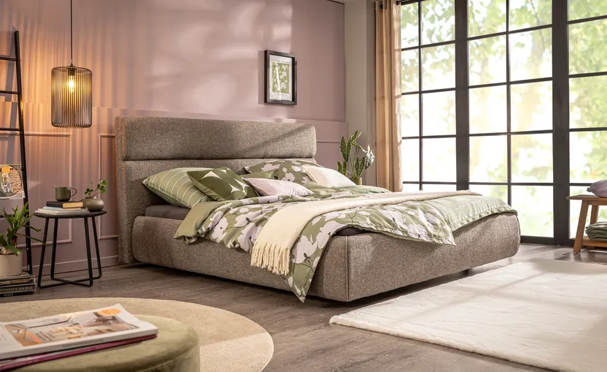 Polsterbett inkl. Bettkasten milieu