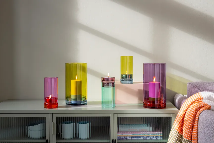 Windlicht "Lys" lime milieu