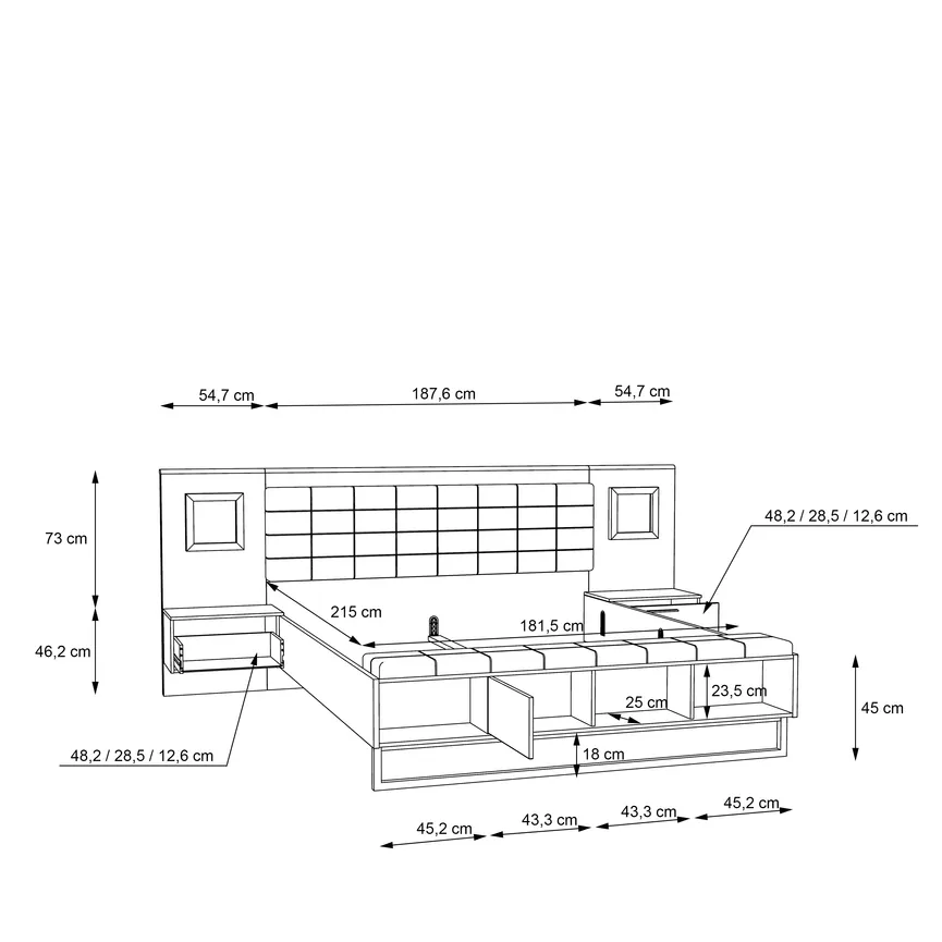 Bettanlage 180x200 cm detail