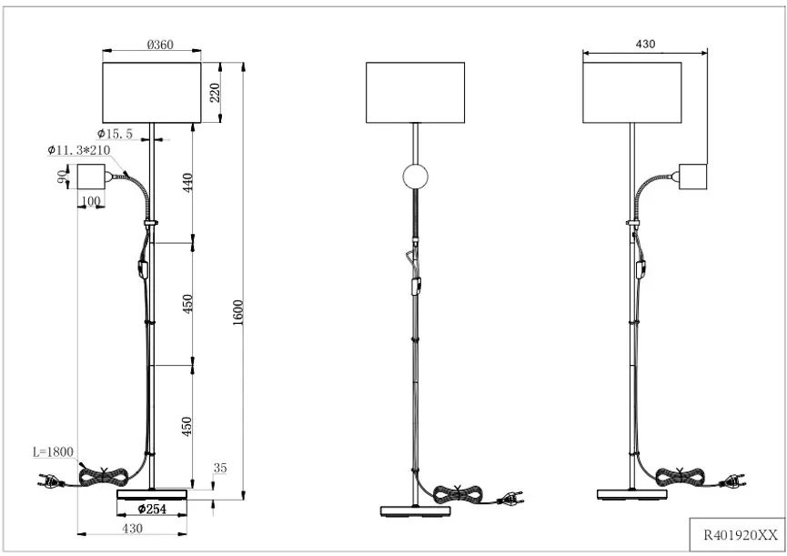 Stehleuchte "Owen" detail