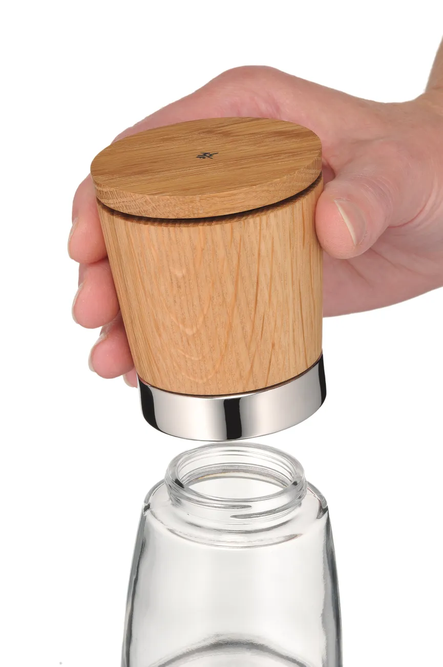 Salz-/Pfeffermühle Holz/Glas detail