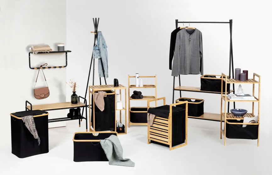 Regal mit Wäschesammler Ecori milieu