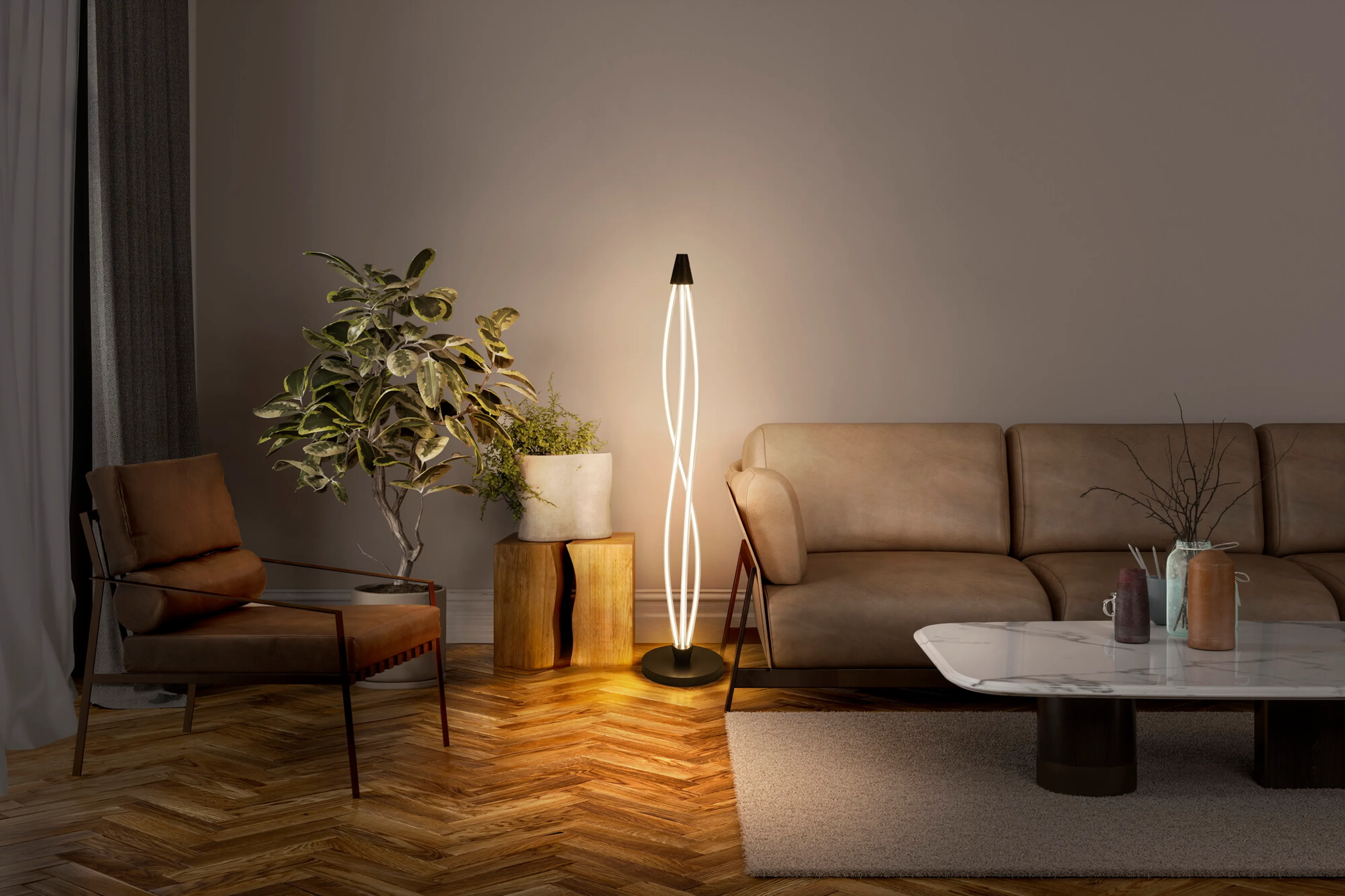 LED-Stehlampe Swirl Floor