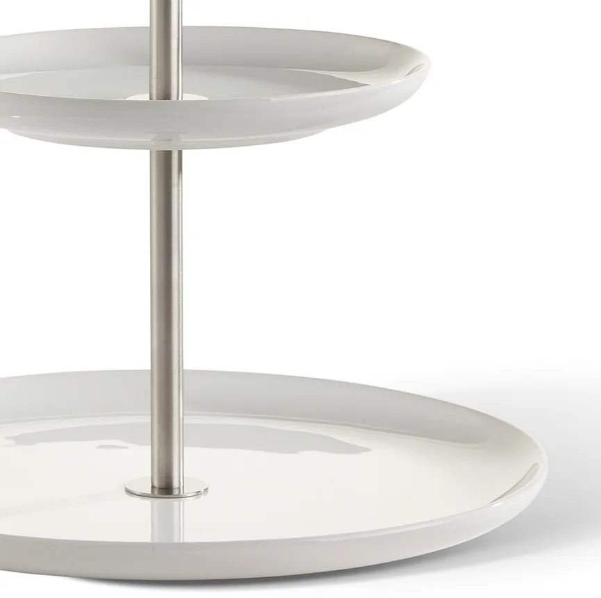 Etagere "Grande" weiß 2-stufig detail