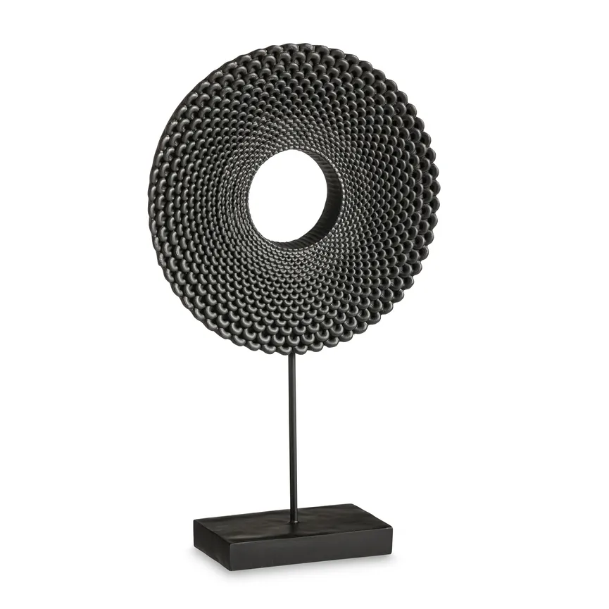 Figur "Platte" schwarz detail