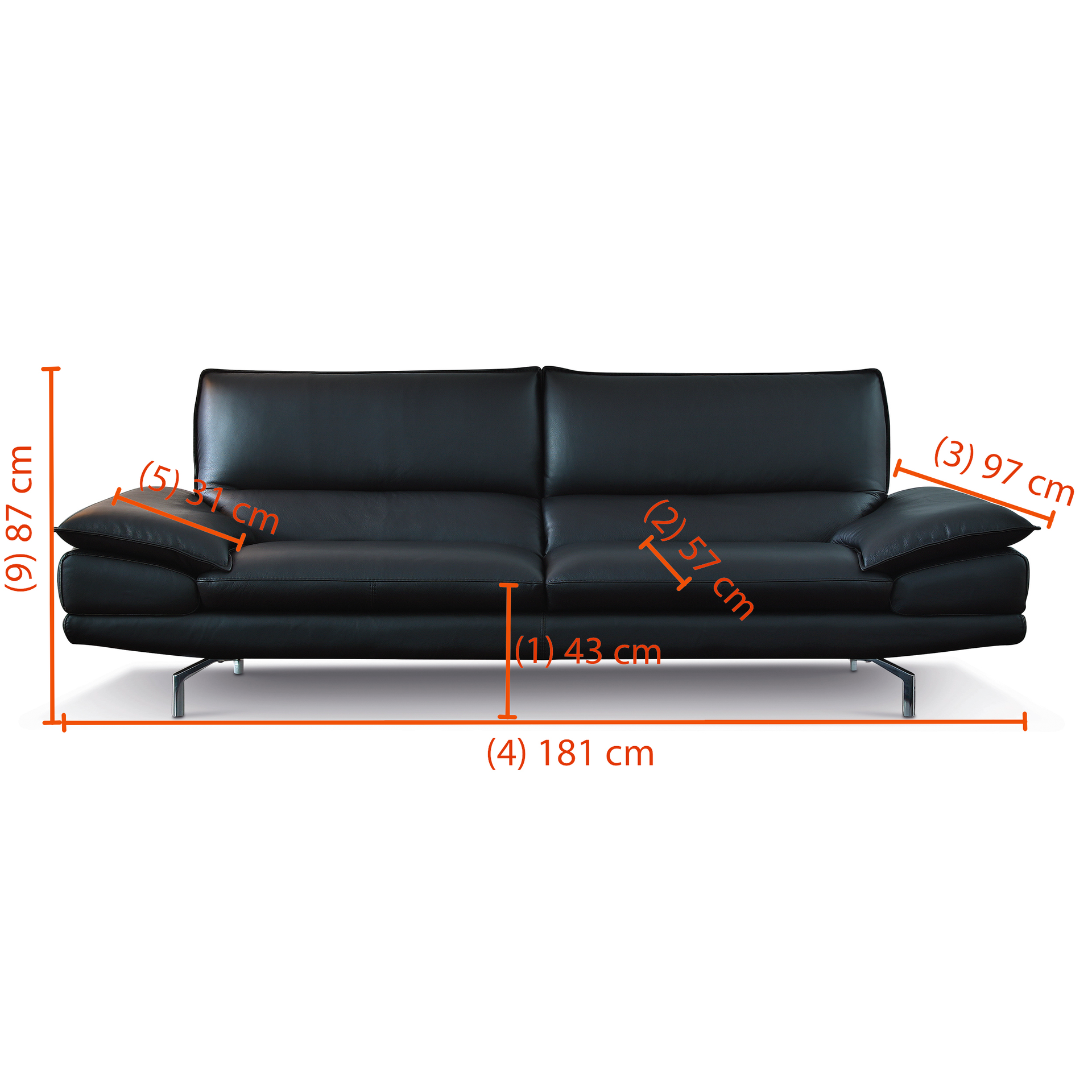 2-Sitzer (200) dimensionsmarker