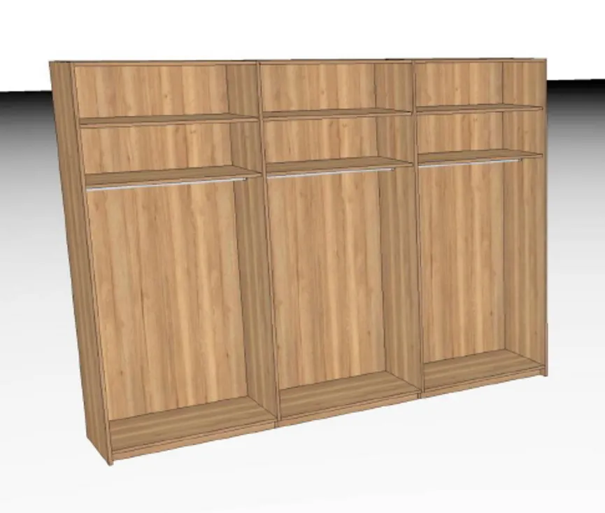 Kleiderschrank 6-trg. detail