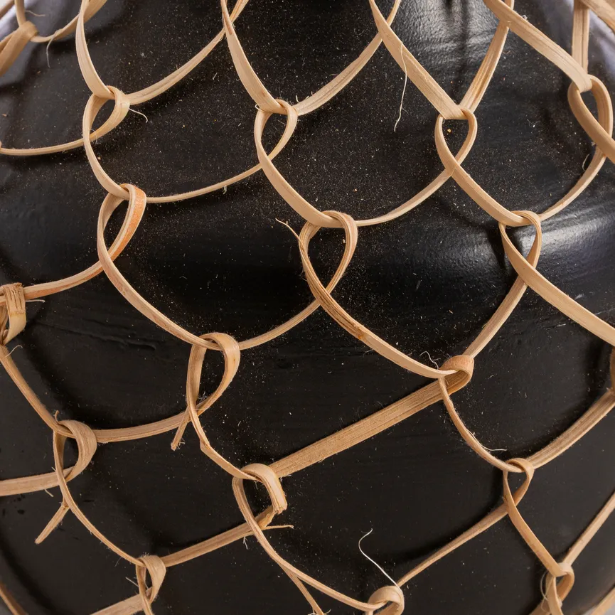 Vase S schwarz-natur material_farbe