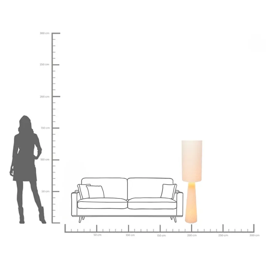 Hockerleuchte "Marleen beige" detail