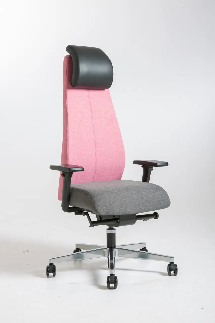 Drehstuhl pink/grau detail