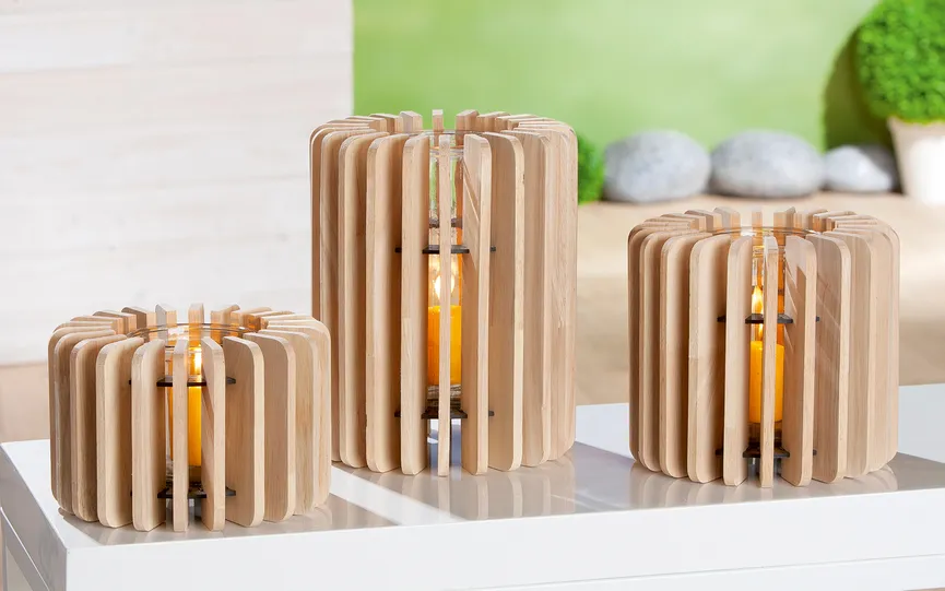 Windlicht "Venta" natur detail