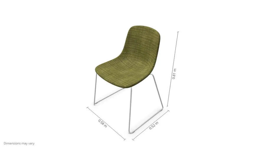 Stuhl Sled fully upholstered detail