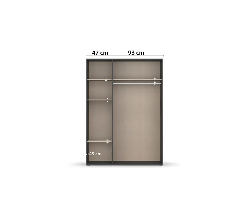 Drehtürenschrank 3-trg. detail