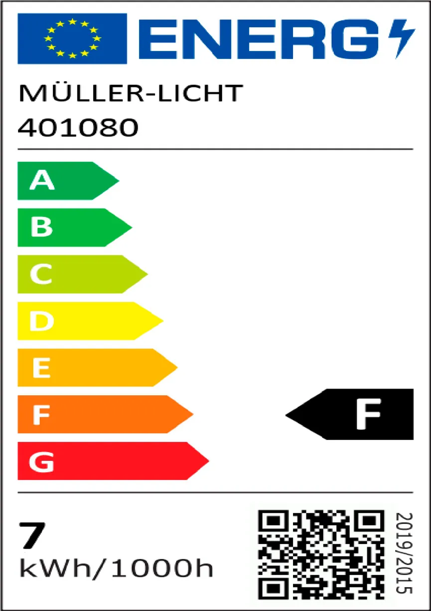 E27/6,5W LED dimmbar energielabel