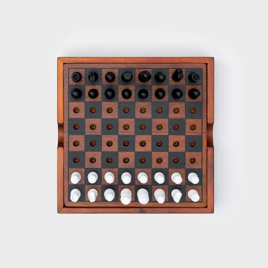 Schach und Dame detail