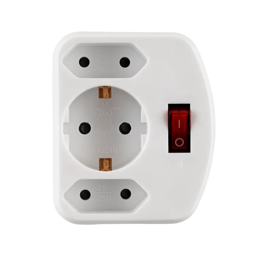 Steckdosenadapter mit Schalter material_farbe
