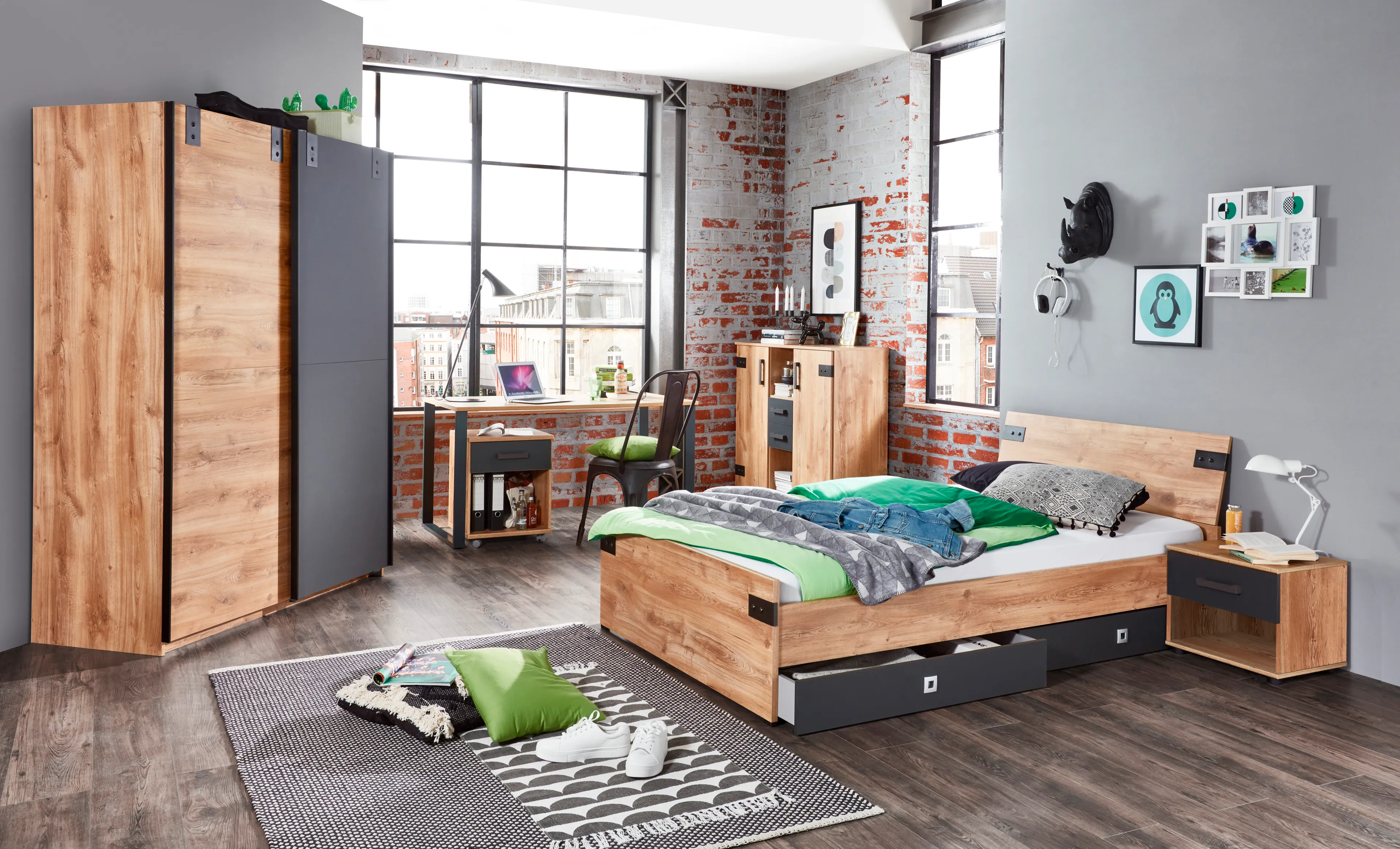 Schwebetürenschrank Liverpool 180 x 198 cm