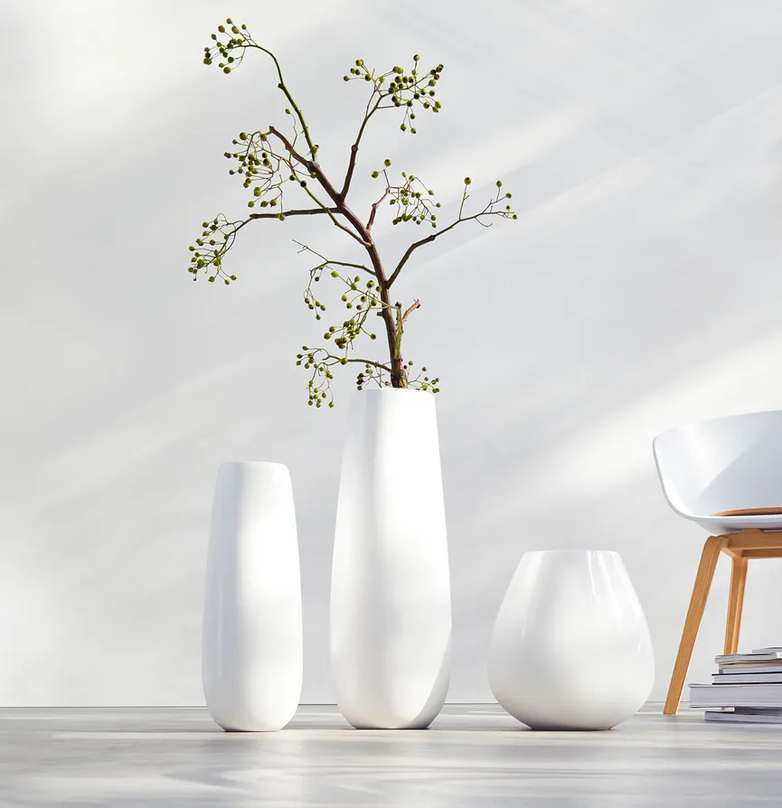Vase "Ease" weiß milieu