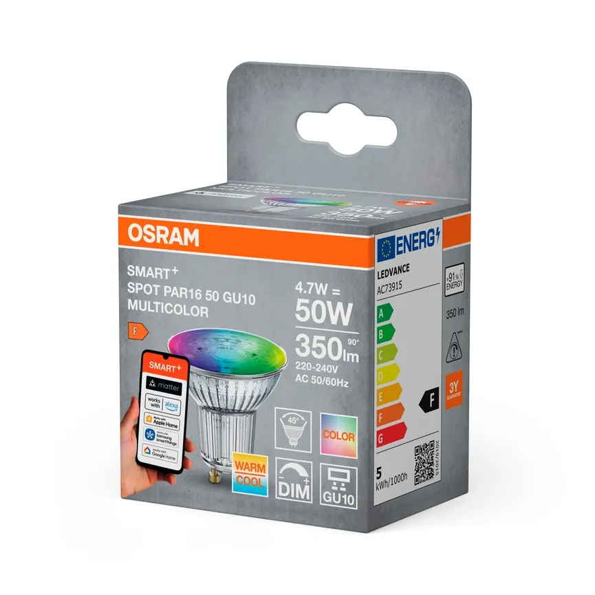 GU10/4,7W RGBW Strahler PAR16 detail