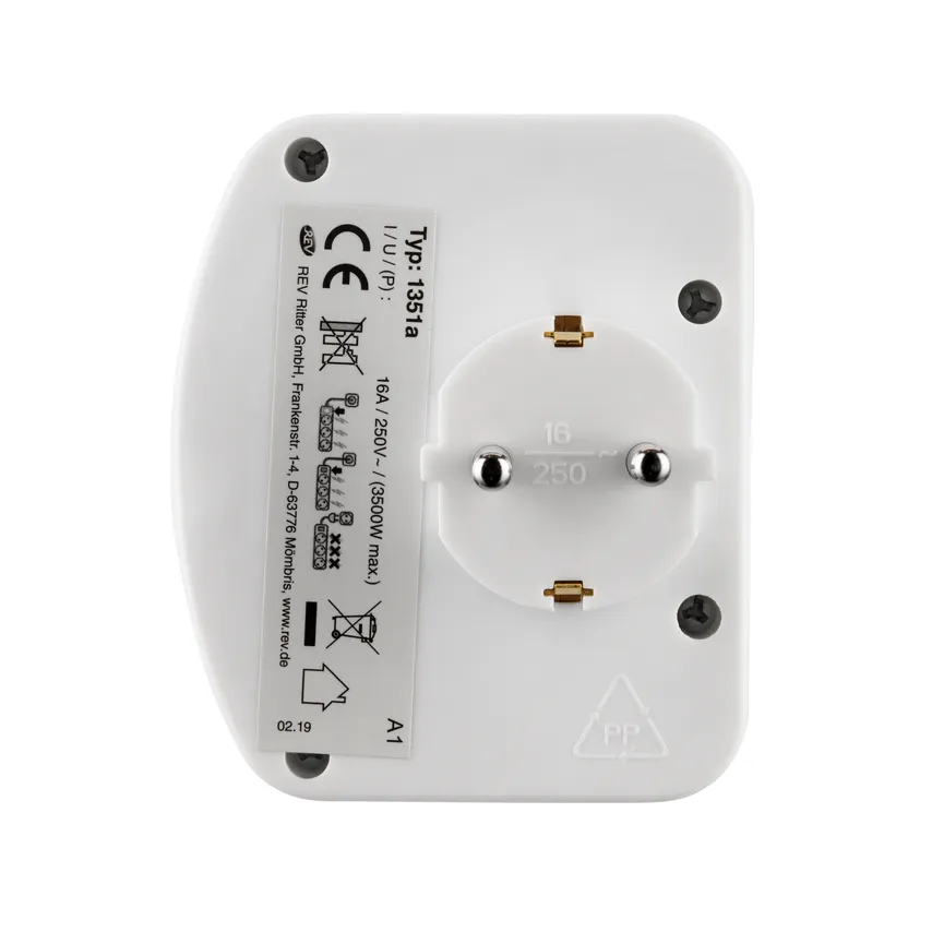 Steckdosenadapter mit Schalter detail