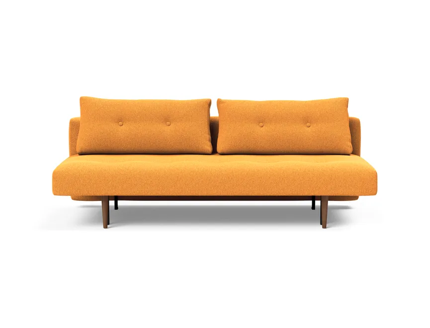 Sofa dunkles Holz detail