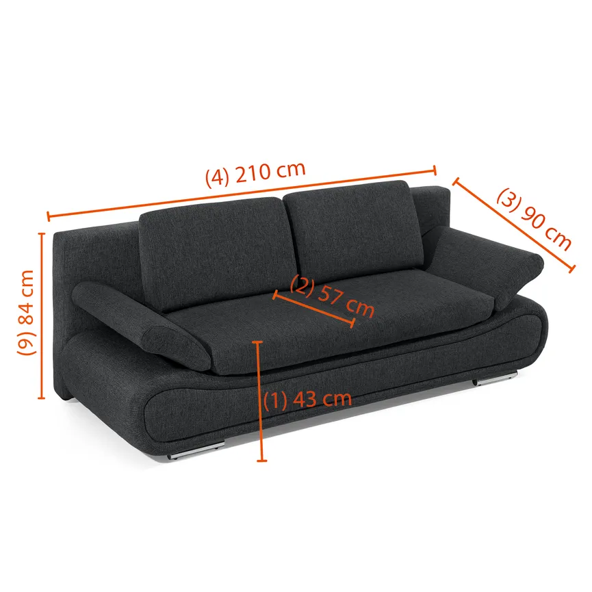 Schlafsofa dimensionsmarker