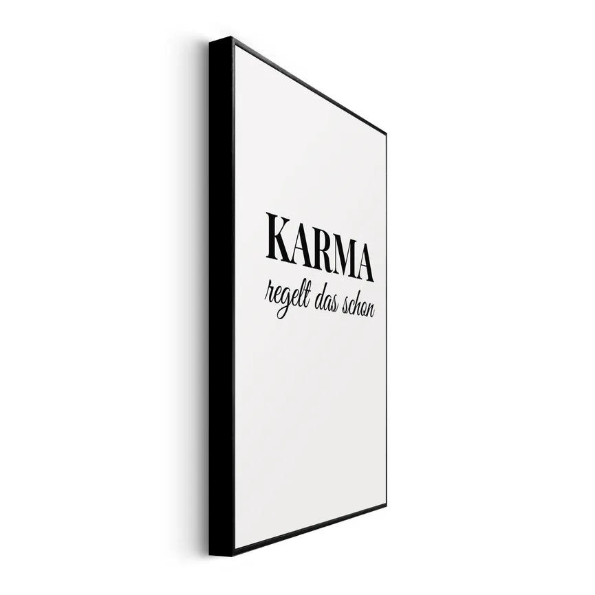 Bild gerahmt "Karma" detail