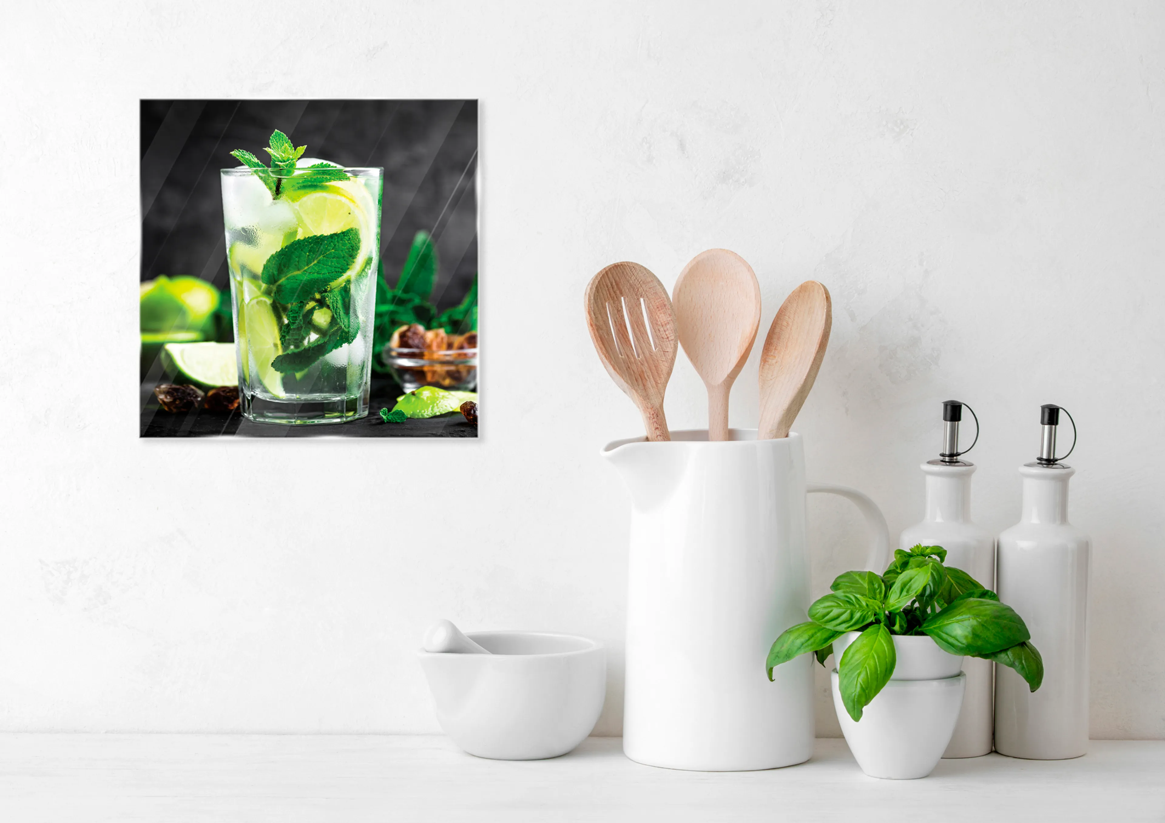 Glasbild 20 x 20 cm Mojito II
