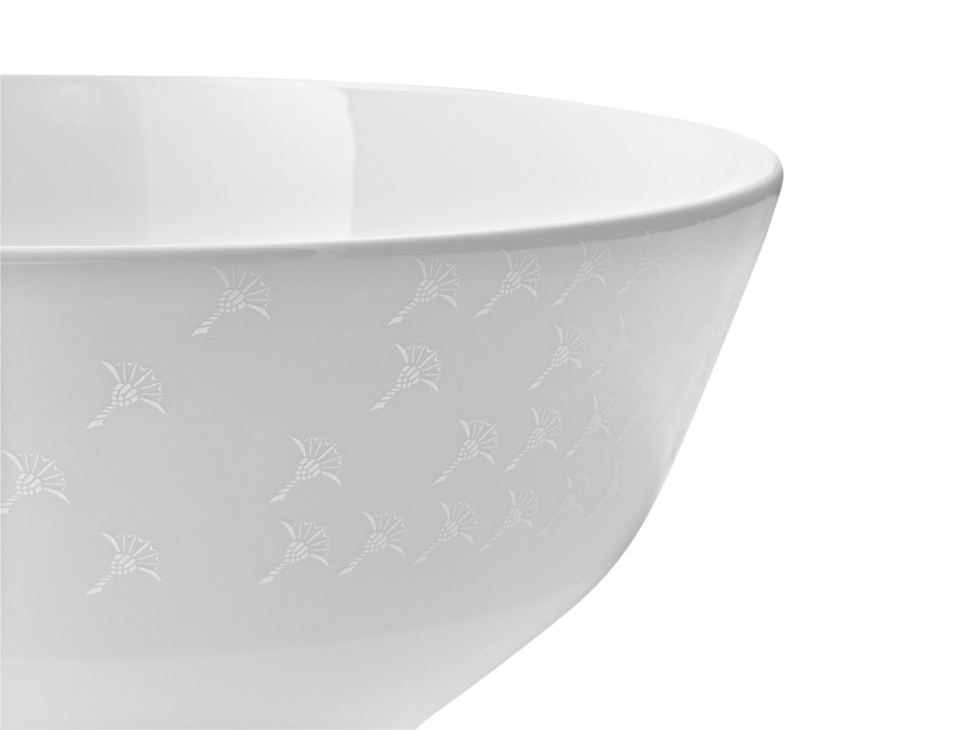 Schale "Faded Cornflower" weiß detail