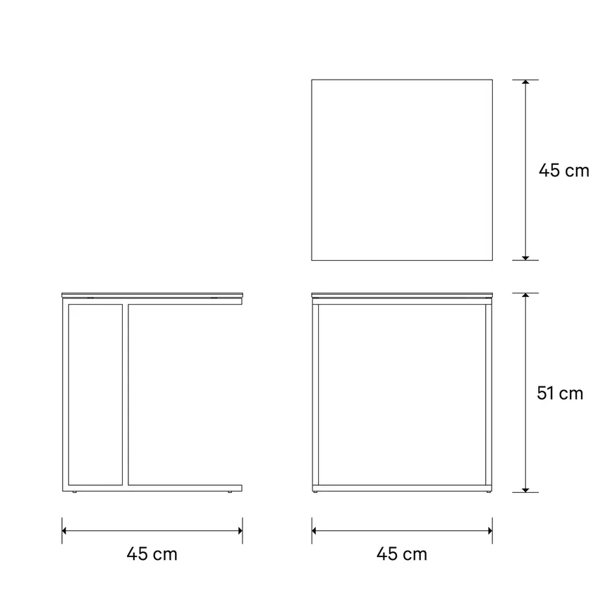Beistelltisch Cube Marmor detail
