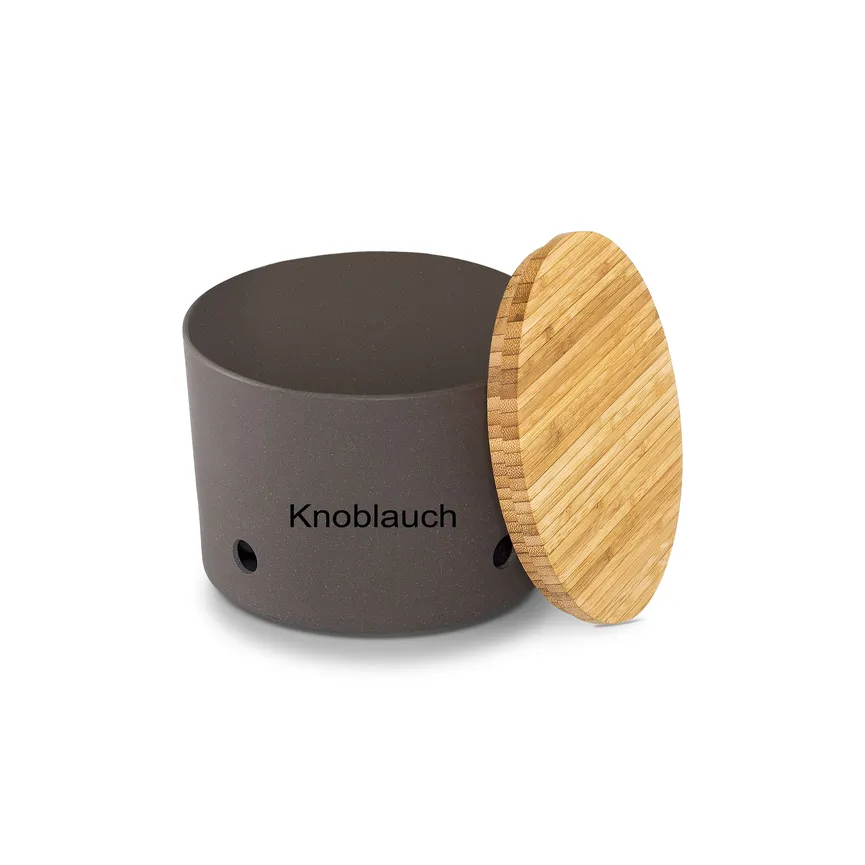 Knoblauchtopf schiefer detail