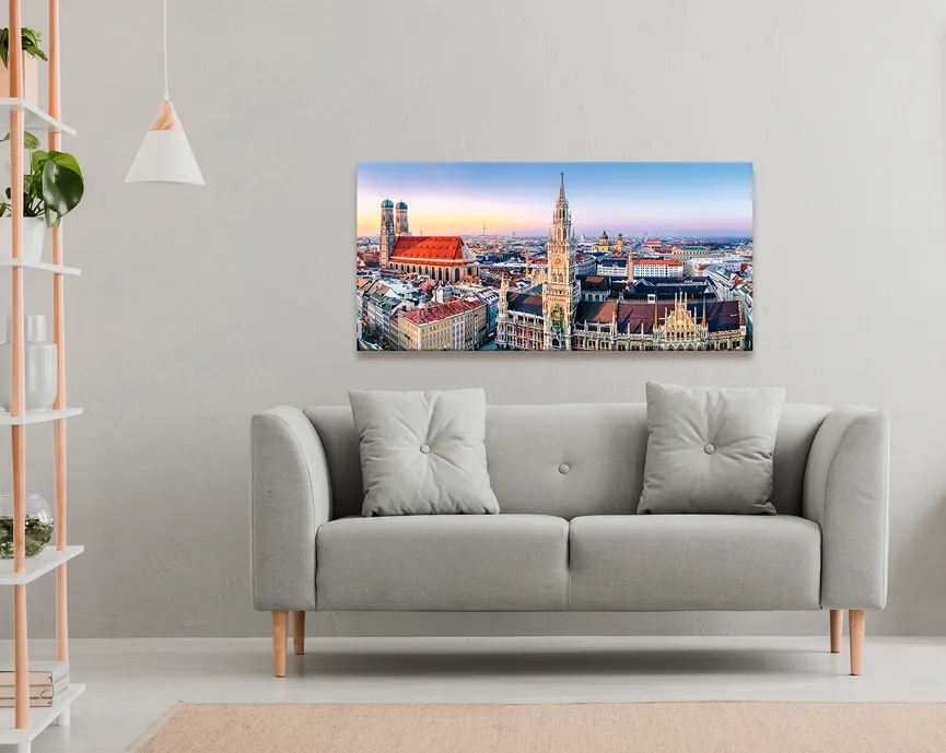 München Panorama I 55x115x3 cm milieu