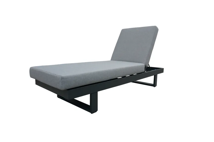 Sofaliege Anthrazit Aluminium detail