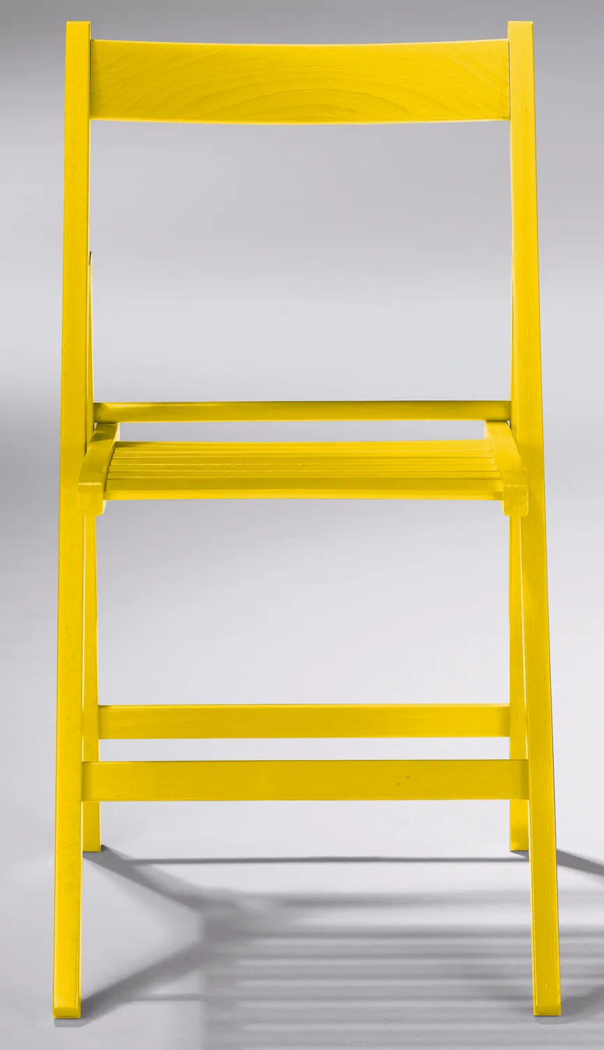 Klappstuhl gelb detail