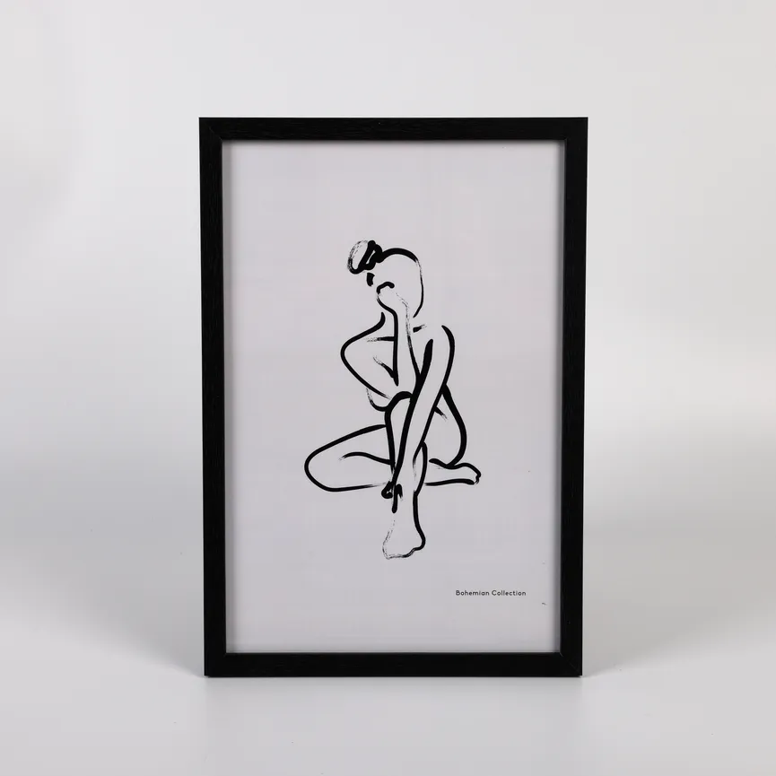 Bilderrahmen schwarz detail