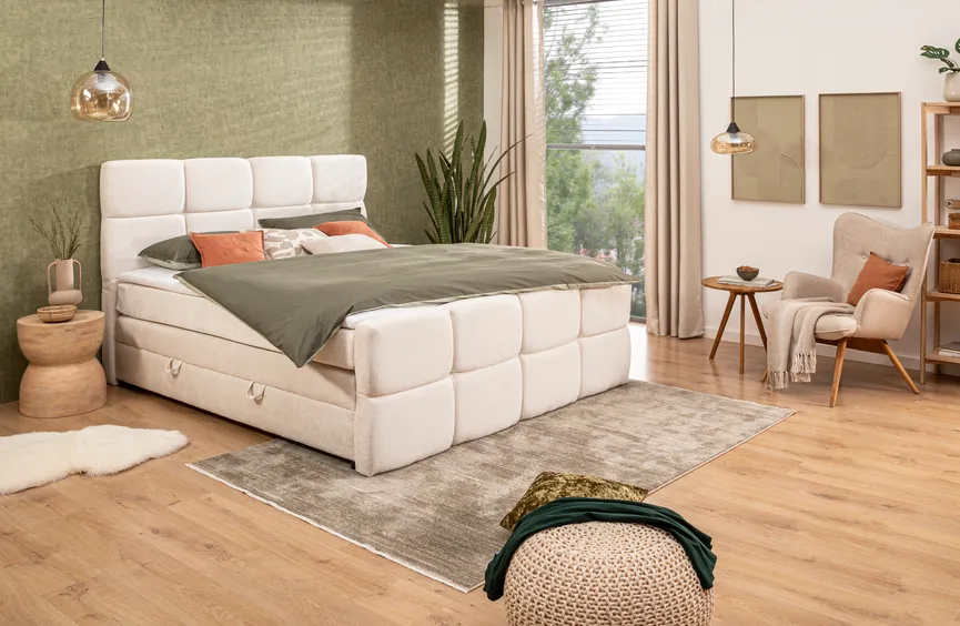 Boxspringbett 180x200 cm milieu